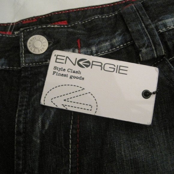 ENERGIE “New Waco” Jeans Wide Leg Distressed Denim - Size 14 - NWT - Picture 6 of 10
